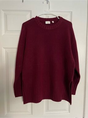 CYRUS Women’s size XS Burgundy Oversized Crewneck Women's Sweater